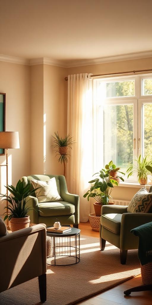 Warm living room interior